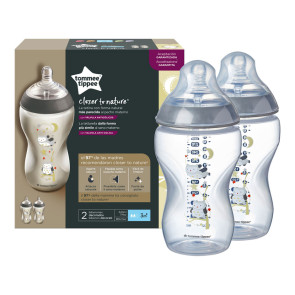 TOMMEE TIPPEE Шише за хранене с декорация 340 мл. EASI VENT МОМЧЕ/БУХАЛ