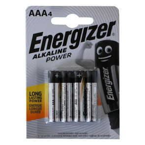 ENERGIZER Батерии ALKALine POWER алкални AAA (4 бр.)