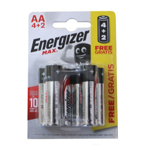 ENERGIZER Батерии MAX алкални AA (4+2 бр.)