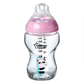 TOMMEE TIPPEE Шише за хранене стъкло 250 мл. EASI VENT МОМИЧЕ