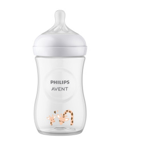 AVENT Шише NATURAL RESPONSE 3.0 PP с биберон поток 3 1м+ 260 мл. ЖИРАФ