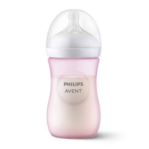 AVENT Шише NATURAL RESPONSE 3.0 PP с биберон поток 3 1м+ 260 мл. РОЗОВО