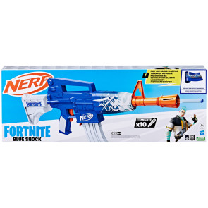 NERF FORTNITE Моторизиран бластер Blue Shock с 10 стрели