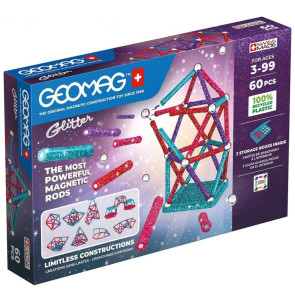 GEOMAG Магнитен конструктор с блестящи части 60 части