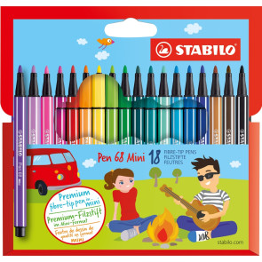 Stabilo Комплект флумастери Pen 68 Mini 18 цвята