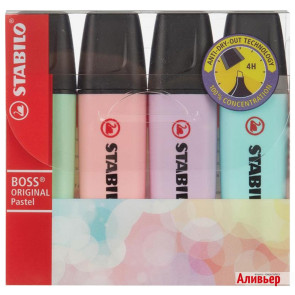 Stabilo Текст маркери Boss Original Pastel 4 цвята