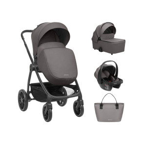 KIKKA BOO Комбинирана количка 3в1 MODENA DARK GREY