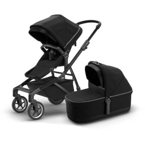 THULE Комбинирана количка 2в1 SLEEK MIDNIGHT BLACK/BLACK