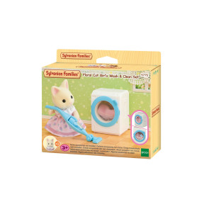 Sylvanian Families® Коте с перална и прахосмукачка