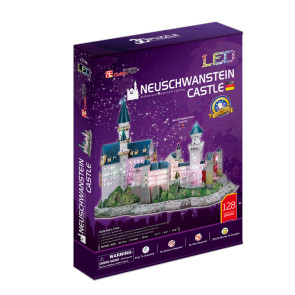 CubicFun 3D Пъзел с LED светлини NEUSCHWANSTEIN CASTLE