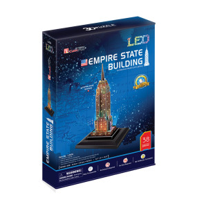 CubicFun 3D Пъзел с LED светлини EMPIRE STATE BUILDING