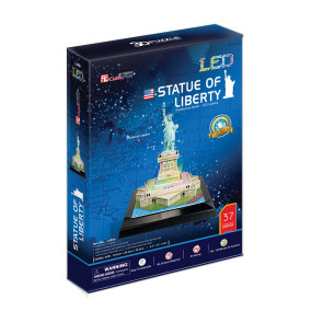 CubicFun 3D Пъзел с LED светлини STATUE OF LIBERTY