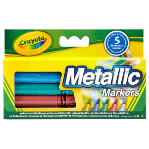 Crayola Цветни маркери МЕТАЛИК 5 бр.