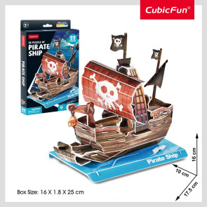 CubicFun Пъзел 3D Pirate Ship 22ч.