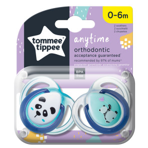 TOMMEE TIPPEE Ортодонтични залъгалки 0-6 м. ANYTIME ЗЕЛЕНИ