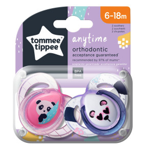 TOMMEE TIPPEE Ортодонтични залъгалки 6-18 м. ANYTIME РОЗОВИ