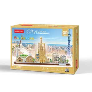 CubicFun 3D Пъзел CITY Line BARCELONA