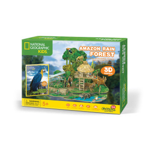 CubicFun 3D Пъзел Амазонска дъждовна гора National Geographic Kids