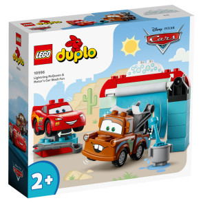 LEGO DUPLO Забавления на автомивката със Светкавицата Маккуин и Матю 10996