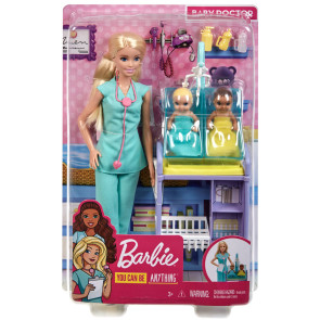 BARBIE YOU CAN BE Кукла педиатър с бебета