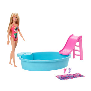 BARBIE SUMMER WORLD Комплект кукла и басейн