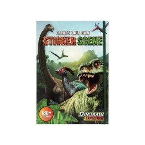 Книжка със стикери Dinosaur expedition