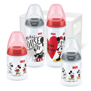 NUK FC Сет шишета силикон TEMPERATURE CONTROL MICKEY