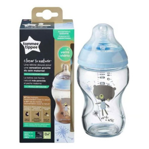 TOMMEE TIPPEE Шише за хранене стъкло 250 мл. EASI VENT МОМЧЕ