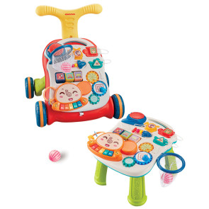 KIKKA BOO Играчка за прохождане 2в1 PLAY&GROW RED