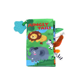 KIKKA BOO Текстилна книжка с чесалка JUNGLY TAILS