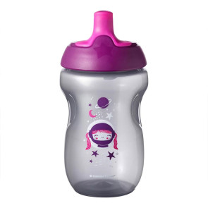 TOMMEE TIPPEE Неразливаща се чаша със спортен накрайник 300 мл. 12+м КОСМОС/МОМИЧЕ