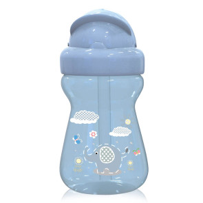 LORELLI Baby Care Чаша със сламка 325 мл ANIMALS MOONLIGHT BLUE