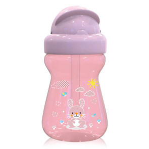 LORELLI Baby Care Чаша със сламка 325 мл ANIMALS BLUSH PINK