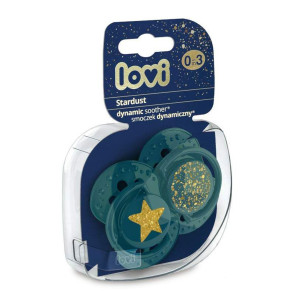 Lovi Силиконова залъгалка 0-3 м. STARDUST GREEN