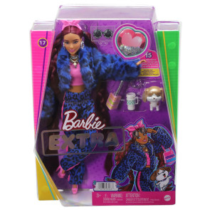 BARBIE EXTRA DOLLS със син леопардов екип