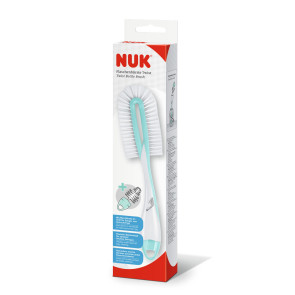 NUK Четка за шише и биберон 2 в 1 TWIST MINT