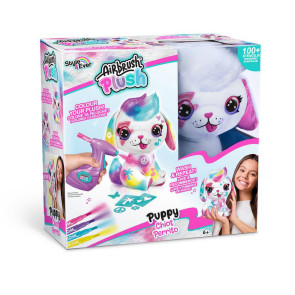 AIR BRUSH Комплект плюшена играчка за оцветяване сладко кученце CTOFG228
