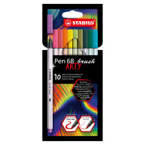 Stabilo Комплект маркери Pen 68 Brush Arty 10 цвята