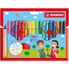 Stabilo Комплект флумастери Cappi 18 цвята