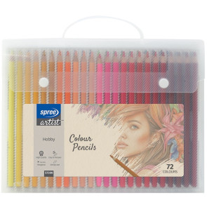 SpreeArt Моливи 72 цвята Hobby в куфарче