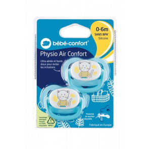 BBC Залъгалка силикон 2 бр. 0-6м. PHYSIO AIR CONFORT THE CARDENER BLUE