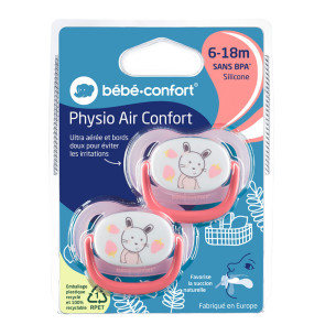 BBC Залъгалка силикон 2 бр. 6-18м. PHYSIO AIR CONFORT THE CARDENER PINK