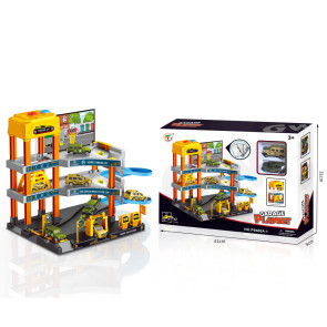 Паркинг с асансьор и спирала Garage Playset и 2 коли