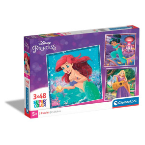 CLEMENTONI 3x48ч. Пъзел Disney Princess