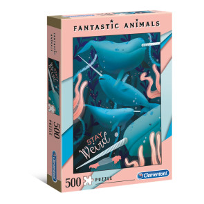 CLEMENTONI 500ч. Пъзел Fantastic Animals Нарвал