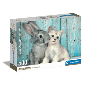 CLEMENTONI 500ч. Пъзел Cat and Bunny
