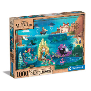 CLEMENTONI 1000ч. Пъзел Disney Story Maps The Little Mermaid