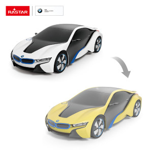 RASTAR Кола BMW i8 R/C 1:24 UV Sensitive Collection с променящ се цвят