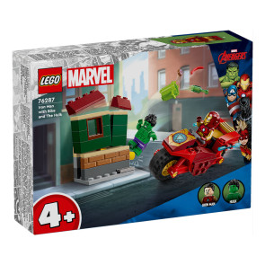 LEGO® Marvel Железния човек с мотоциклет и Хълк 76287