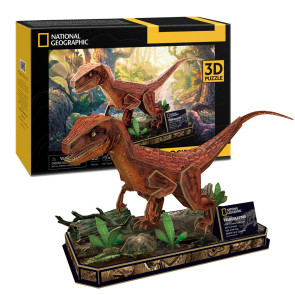 CubicFun Пъзел 3D National Geographic Velociraptor 63ч.